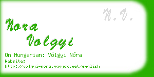 nora volgyi business card